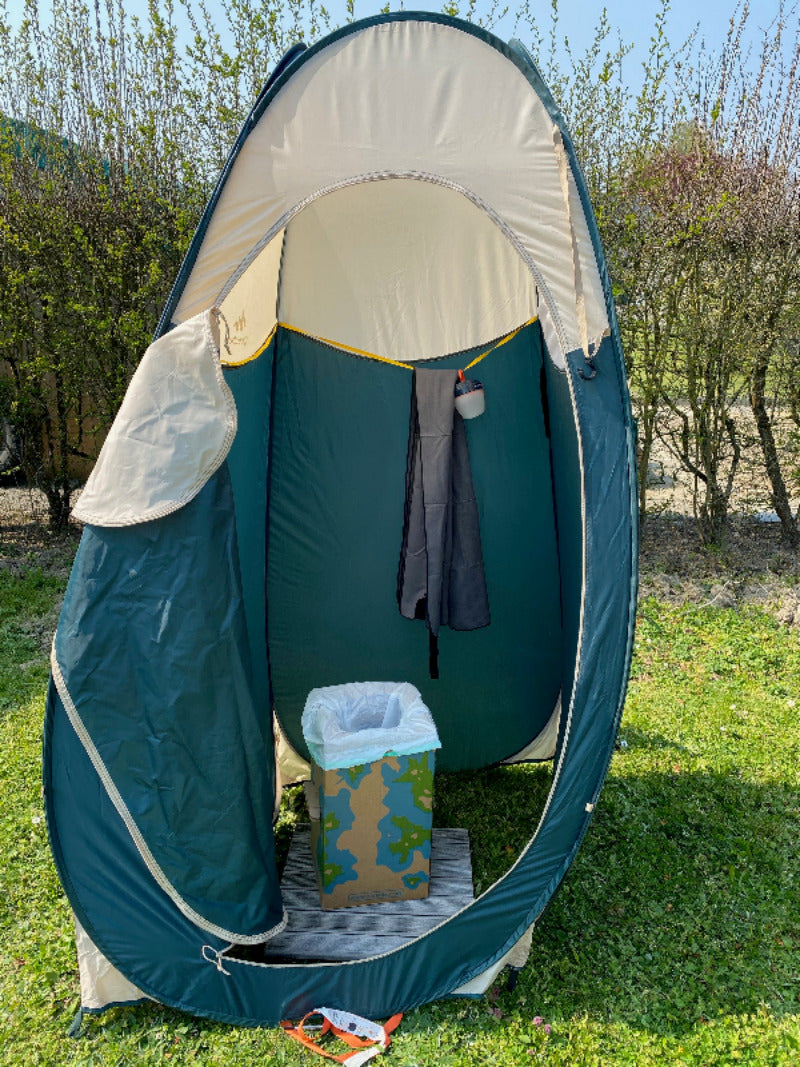 Cleanis cardboard dry toilet kit – Compact, practical, eco-responsible & economical for vans, roof tents, campers, truck drivers, fishermen...