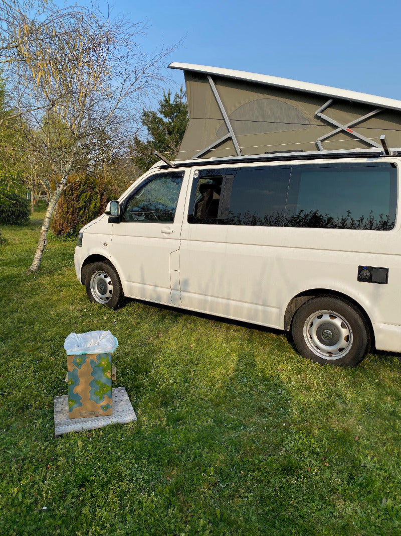 Cleanis cardboard dry toilet kit – Compact, practical, eco-responsible & economical for vans, roof tents, campers, truck drivers, fishermen...