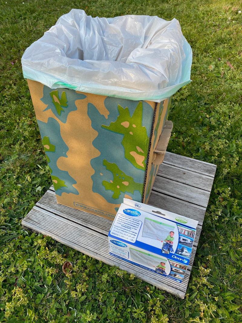 Cleanis cardboard dry toilet kit – Compact, practical, eco-responsible & economical for vans, roof tents, campers, truck drivers, fishermen...
