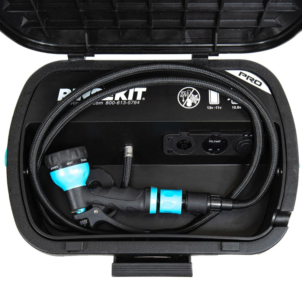 RinseKit PRO Pack – Douche portable autonome rechargeable (13,3 L) + Immersion Pro Heater