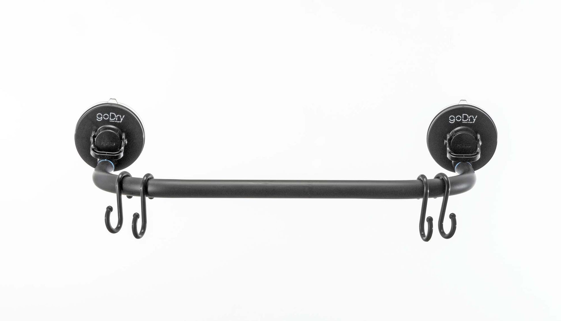 Godry Hanger pris en photo de face avec ventouses et crochets