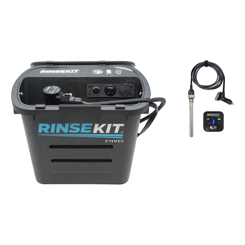 RinseKit PRO Pack – Douche portable autonome rechargeable (13,3 L) + kit chauffant Hot Rod Water Heather