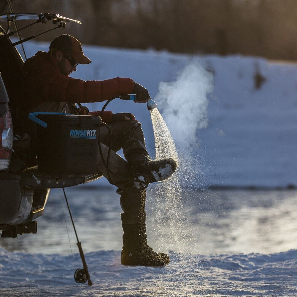 RinseKit PRO Pack – Douche portable autonome rechargeable (13,3 L) + kit chauffant Hot Rod Water Heather