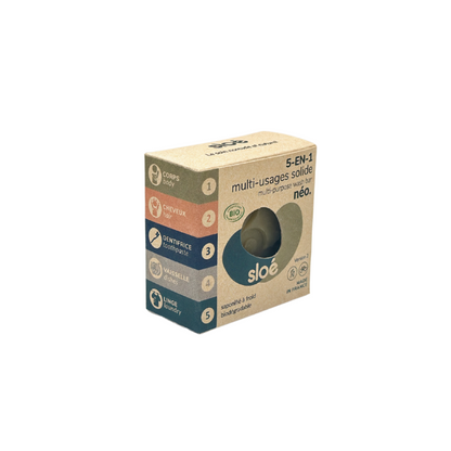 🧼 Néo V3 – 5-in-1 multi-purpose solid nomadic soap (60g) by Sloé