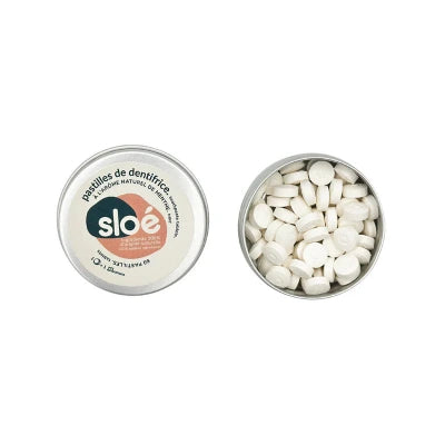 Sloé – Mint Chewable Toothpaste Lozenges (60 Travel Lozenges)