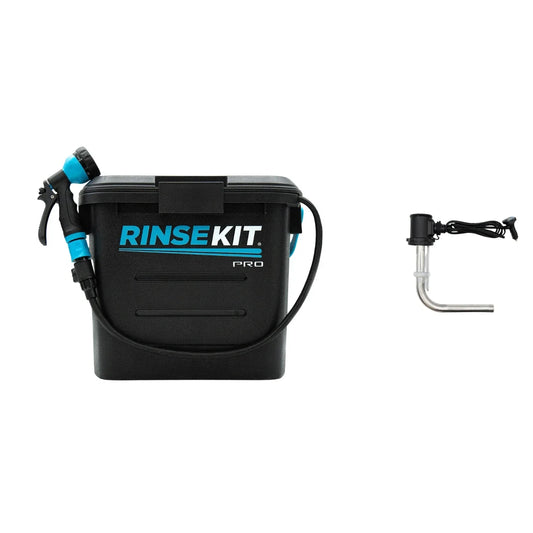 RinseKit PRO Pack – Douche portable autonome rechargeable (13,3 L) + Immersion Pro Heater