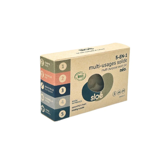 Sloé – Solid soap 🧼 Néo V3 multi-purpose 5-in-1 (100 g) by Sloé