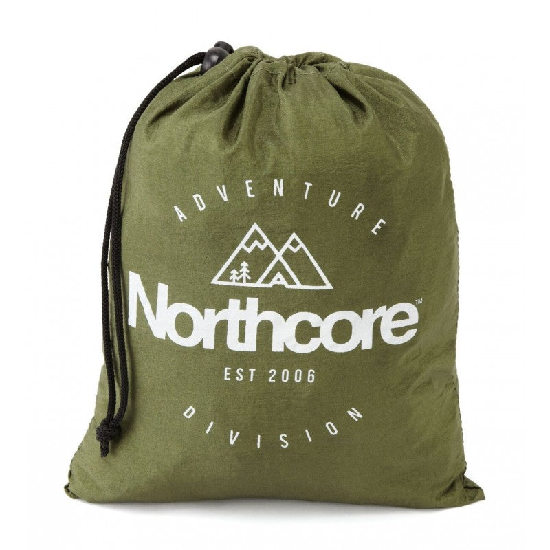 Hamac de voyage Northcore replié dans sa poche de rangement 