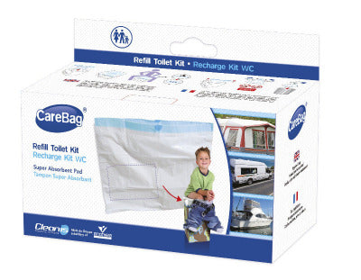Refill of 12 Carebag bags and 12 absorbent pads for dry toilets